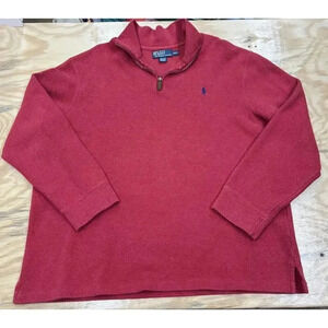 VINTAGE Polo Ralph Lauren Sweater Adult XXL Red Pullover Sweatshirt Pony Men